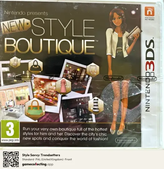 Style Savvy: Trendsetters Nintendo 3DS, United Kingdom box front