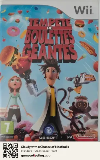 Cloudy with a Chance of Meatballs Nintendo Wii, France box front