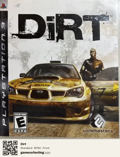 Dirt PlayStation 3, NTSC box front