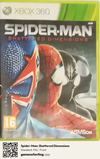 Spider-Man: Shattered Dimensions Xbox 360, PAL box front