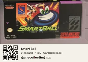 Smart Ball Super Nintendo Entertainment System, NTSC cartridge label