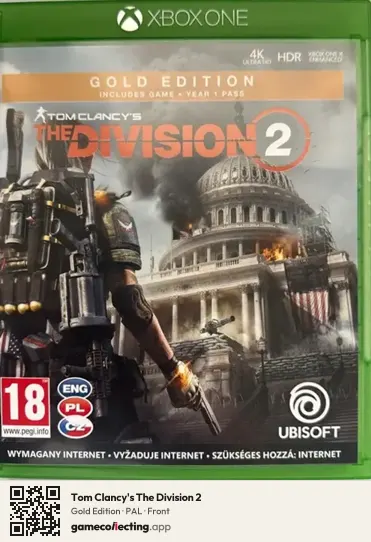 Tom Clancy's The Division 2 Xbox One, PAL box front