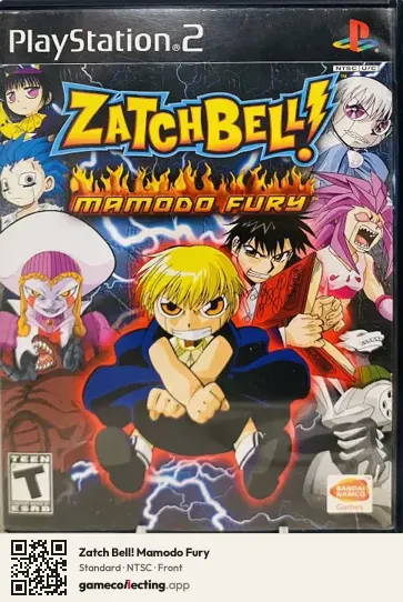 Zatch Bell! Mamodo Fury PlayStation 2, NTSC box front