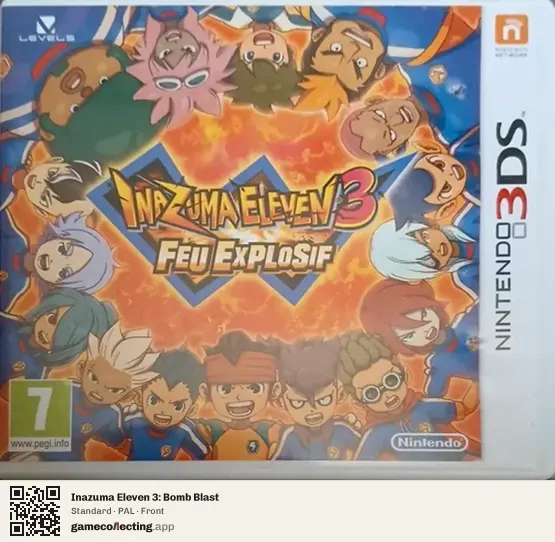 Inazuma Eleven 3: Bomb Blast Nintendo 3DS, PAL box front