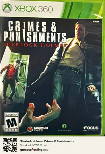 Sherlock Holmes: Crimes & Punishments Xbox 360, NTSC box front