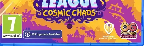 DC's Justice League: Cosmic Chaos, the PEGI square on its front