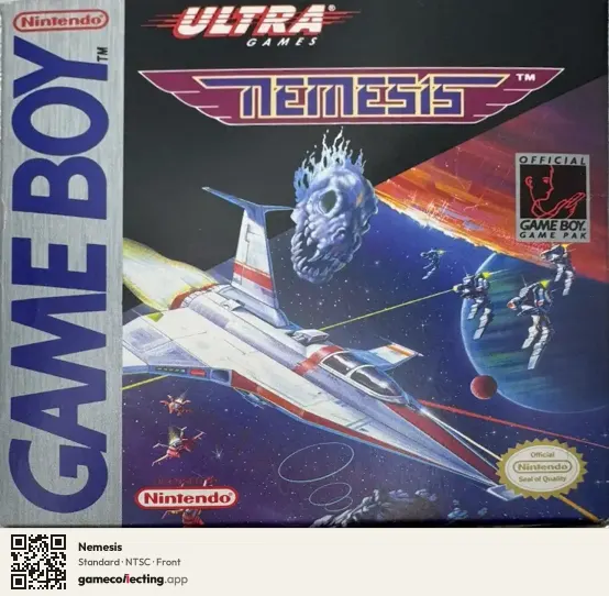Nemesis Game Boy, NTSC box front