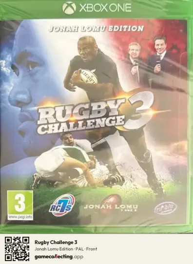 Rugby Challenge 3 Xbox One, PAL box front
