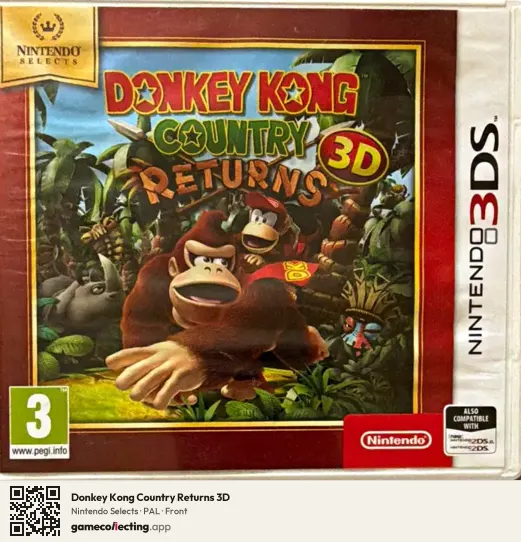 Donkey Kong Country Returns 3D Nintendo 3DS, PAL box front