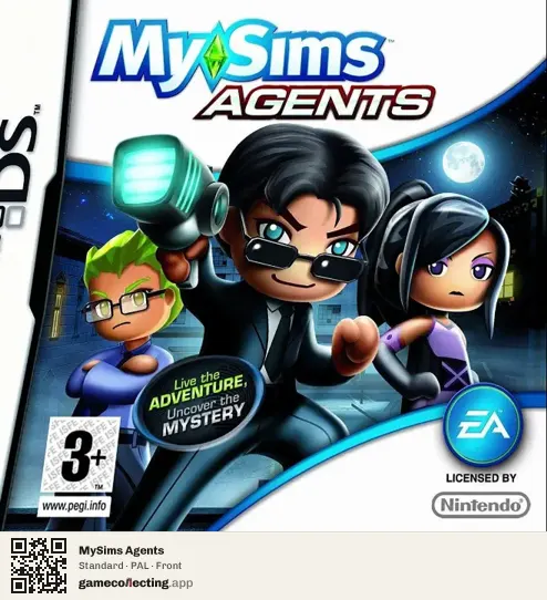 MySims Agents Nintendo DS, PAL box front