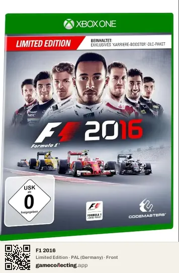 F1 2016 Xbox One, Germany box front