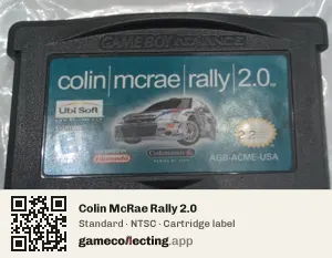 Colin McRae Rally 2.0 Game Boy Advance, NTSC cartridge label