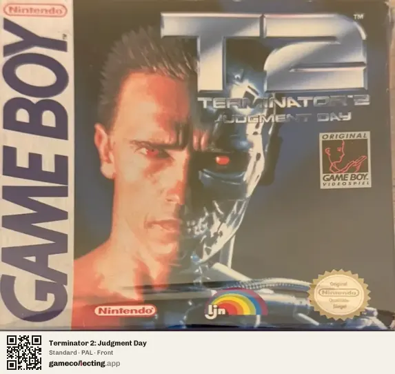 Terminator 2: Judgment Day Game Boy, PAL box front