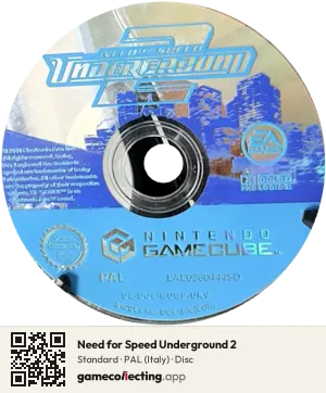 Need for Speed Underground 2 Nintendo GameCube, PAL disc