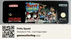 Putty Squad Super Nintendo Entertainment System, PAL cartridge label