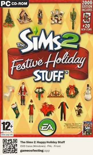 The Sims 2: Happy Holiday Stuff Computer, PAL box front