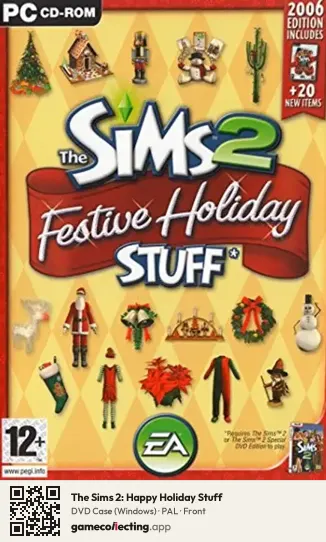 The Sims 2: Happy Holiday Stuff Computer, PAL box front