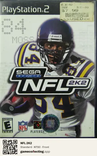NFL 2K2 PlayStation 2, NTSC box front