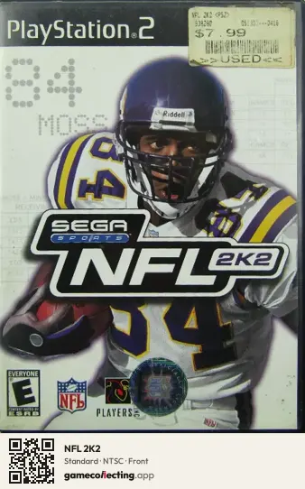 NFL 2K2 PlayStation 2, NTSC box front