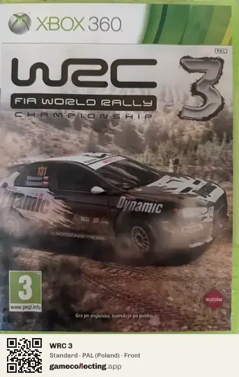 WRC 3 Xbox 360, Poland box front