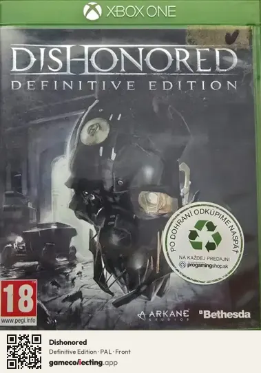 Dishonored Xbox One, PAL box front