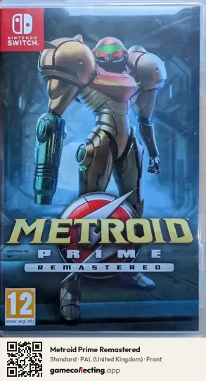 Metroid Prime Remastered Nintendo Switch, United Kingdom box front