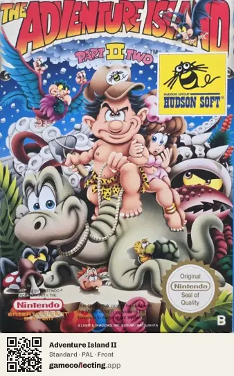 Adventure Island II Nintendo Entertainment System, PAL box front
