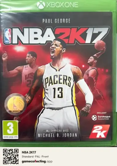 NBA 2K17 Xbox One, PAL box front