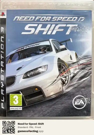 Need for Speed: Shift PlayStation 3, PAL box front
