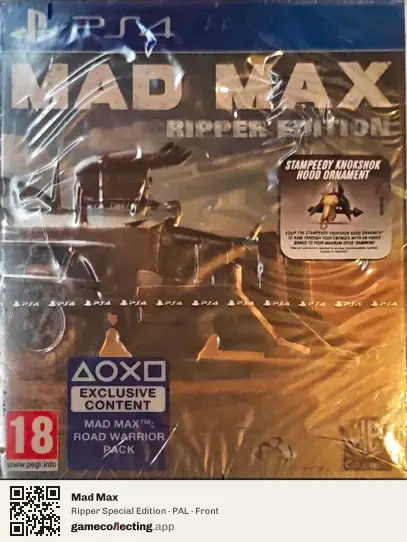 Mad Max PlayStation 4, PAL box front