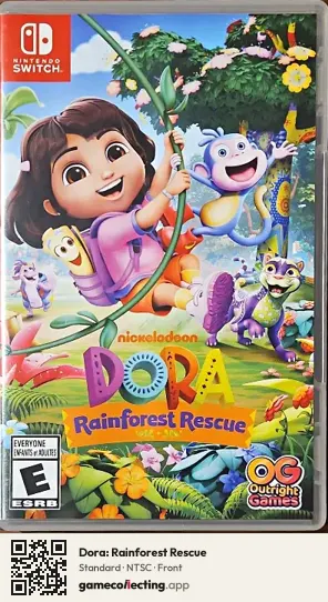 Dora: Rainforest Rescue Nintendo Switch, NTSC box front