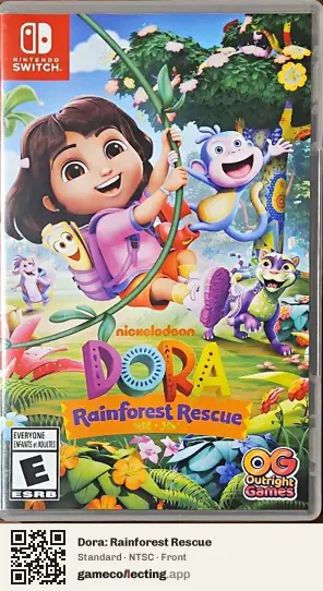 Dora: Rainforest Rescue Nintendo Switch, NTSC box front