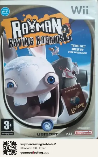 Rayman Raving Rabbids 2 Nintendo Wii, PAL box front