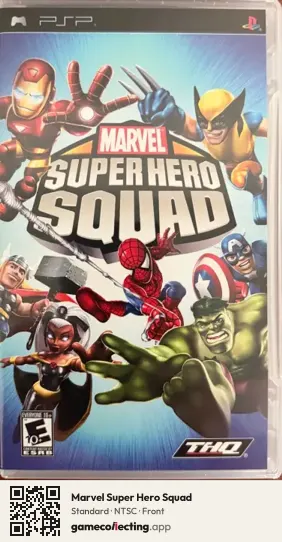 Marvel Super Hero Squad PlayStation Portable, NTSC box front