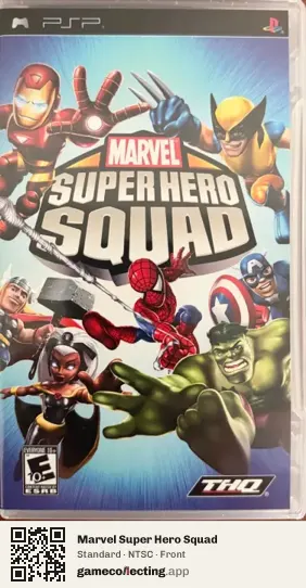 Marvel Super Hero Squad PlayStation Portable, NTSC box front