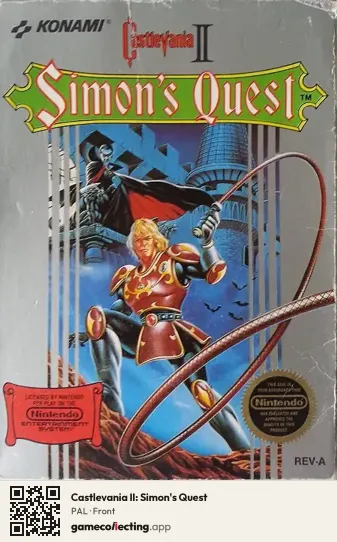 Castlevania II: Simon's Quest Nintendo Entertainment System, PAL box front