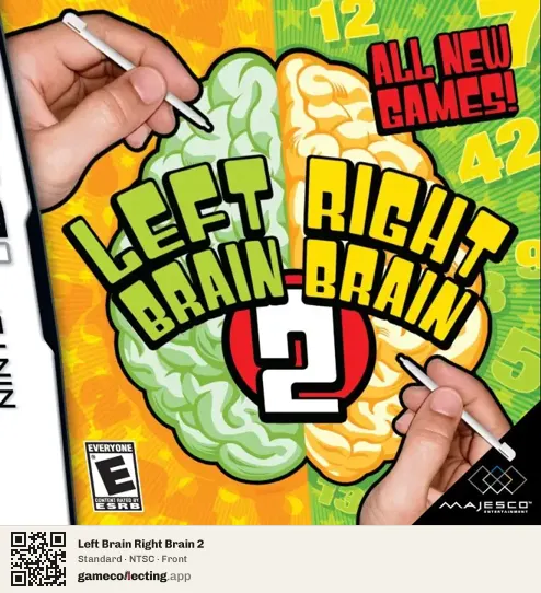 Left Brain Right Brain 2 Nintendo DS, NTSC box front