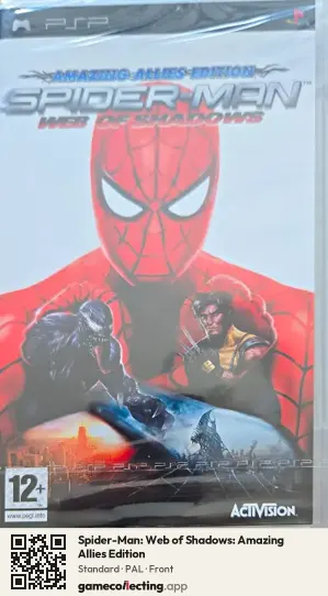 Spider-Man: Web of Shadows: Amazing Allies Edition PlayStation Portable, PAL box front