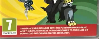 Pokémon Sword, the PEGI square on its front