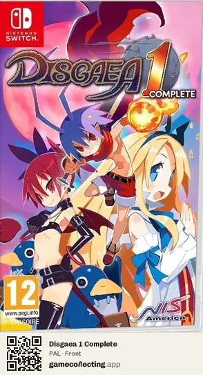 Disgaea 1 Complete Nintendo Switch, PAL box front