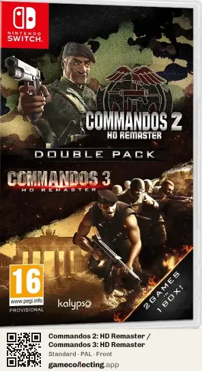 Commandos 2: HD Remaster / Commandos 3: HD Remaster Nintendo Switch, PAL box front