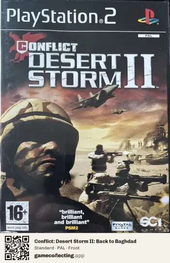 Conflict: Desert Storm II: Back to Baghdad PlayStation 2, PAL box front