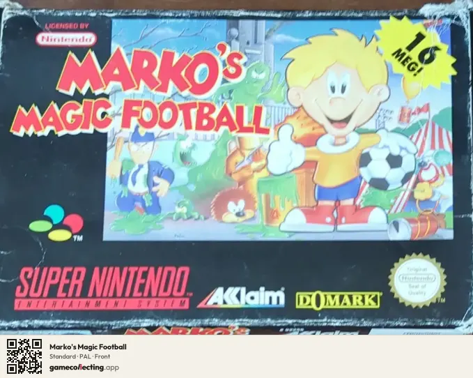 Marko's Magic Football Super Nintendo Entertainment System, PAL box front