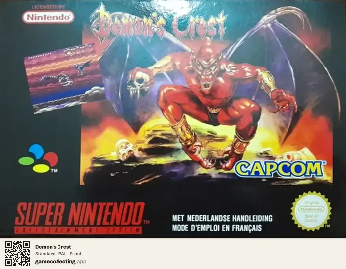 Demon's Crest Super Nintendo Entertainment System, PAL box front