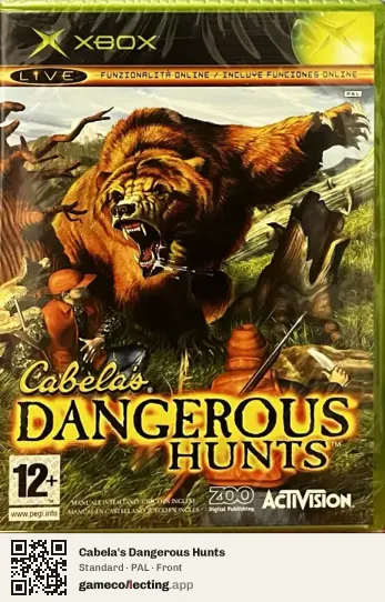 Cabela's Dangerous Hunts Xbox, PAL box front