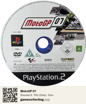 MotoGP 07 PlayStation 2, PAL disc