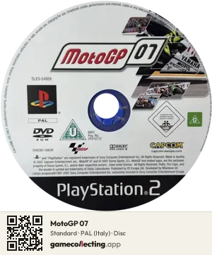 MotoGP 07 PlayStation 2, PAL disc