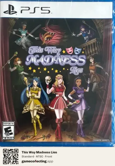 This Way Madness Lies PlayStation 5, NTSC box front