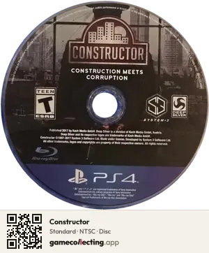 Constructor PlayStation 4, NTSC disc