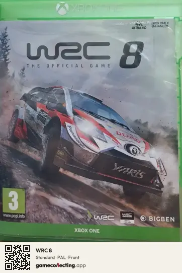 WRC 8 Xbox One, PAL box front